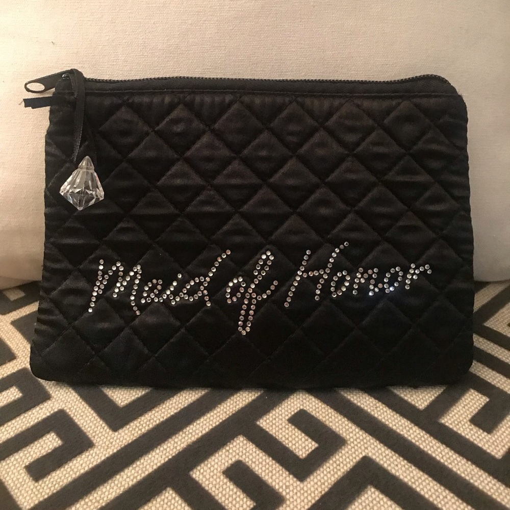 Maid of Honor Cosmetic Gift Bag w/ Diamond Pull